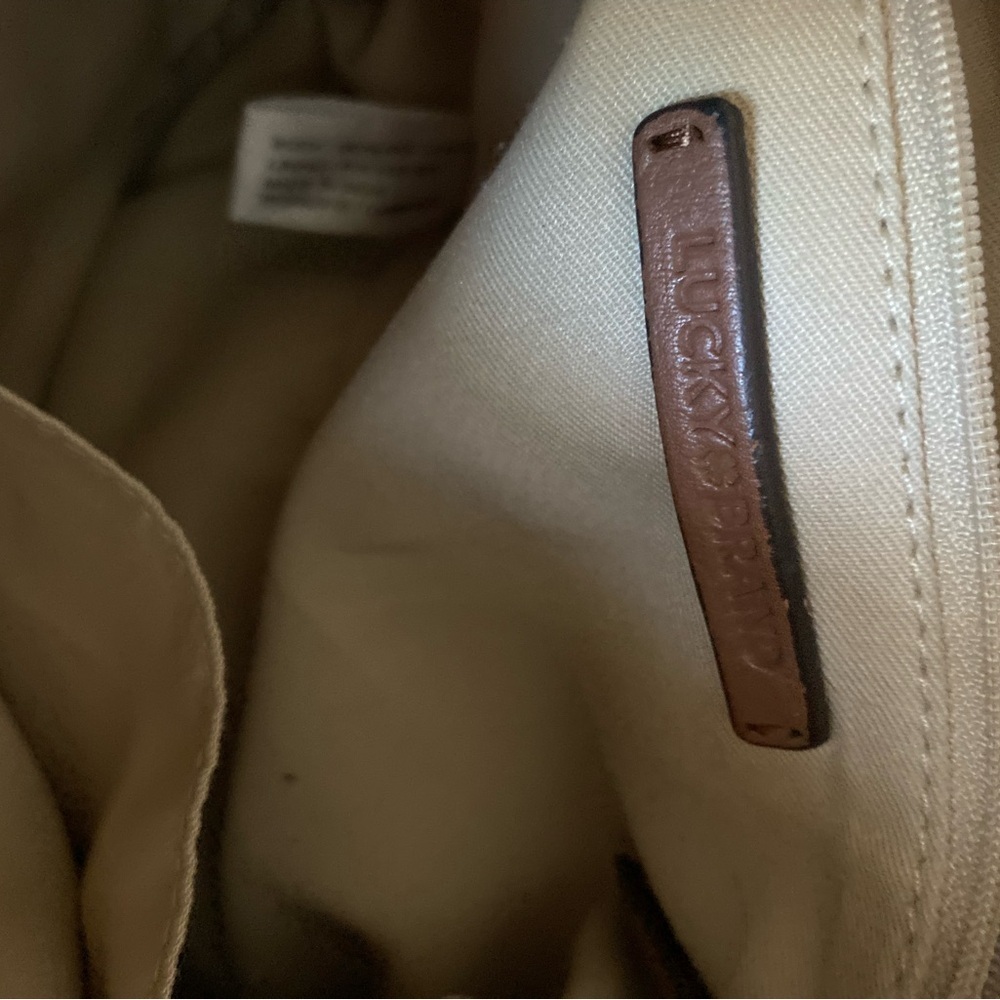 Lucky Brand Brown Leather Shoulder Bag with Gold Accents - Picture 7 of 7